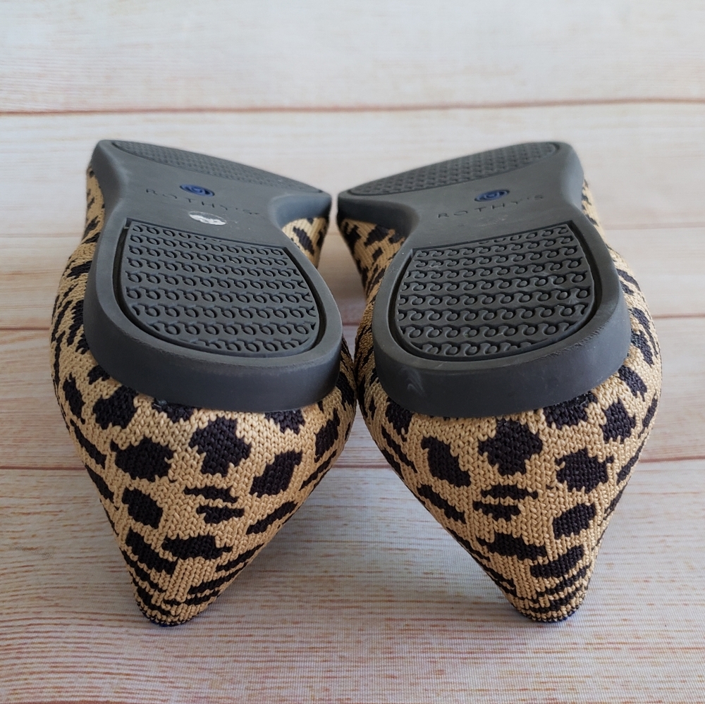 Rare! Rothy's The Point Ballet Flats Leopard Shoes - Picture 13 of 15